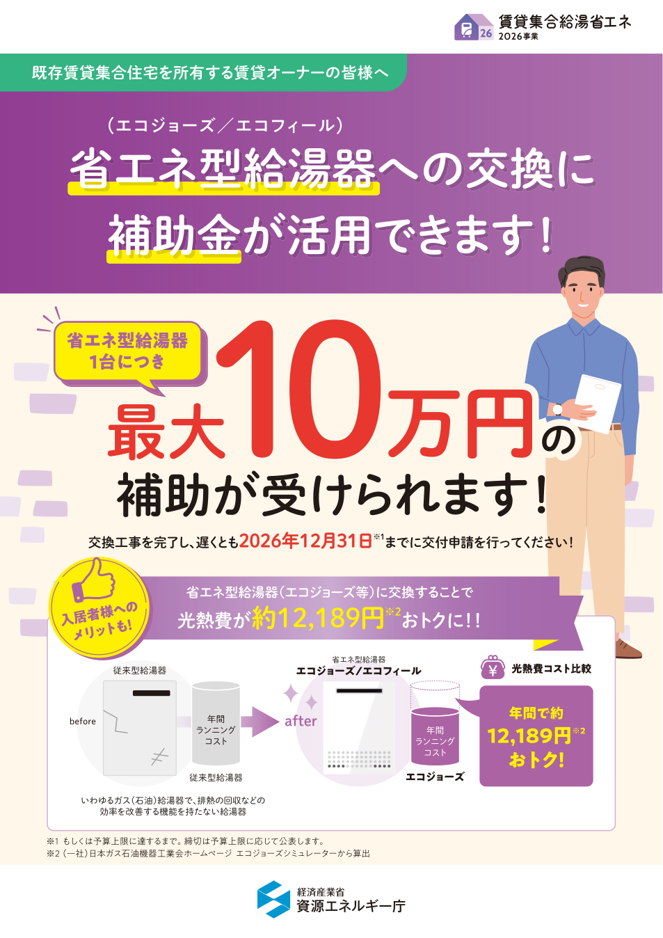 賃貸集合給湯省エネ2026事業